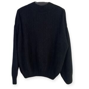 PrettyLittleThing Women’s Small Black Cable Knit Sweater